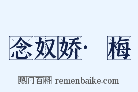 念奴娇·梅是什么意思的图片